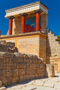 Kuzey girişinde knossos Sarayı, Girit Adası 