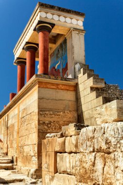 Kuzey girişi knossos Sarayı, Girit Adası. Yunanistan.