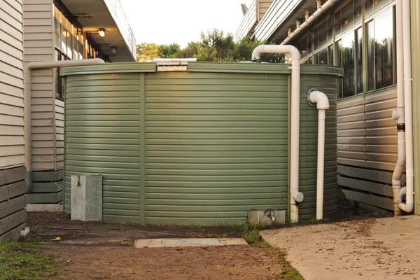 Rainwater collection tank — Stock Photo, Image