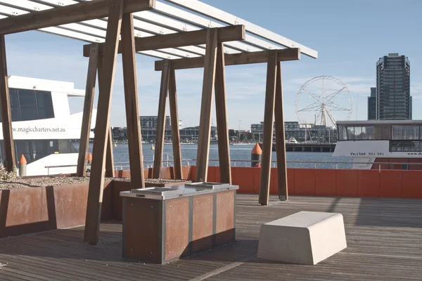 BBQ area in Docklands — Stock Photo, Image