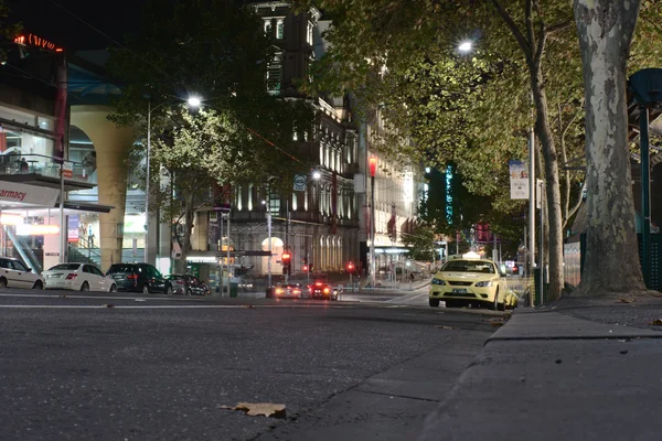 Bourke street w nocy — Zdjęcie stockowe