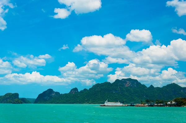 tropikal deniz, kıyı ve tekne içinde Tayland Körfezi