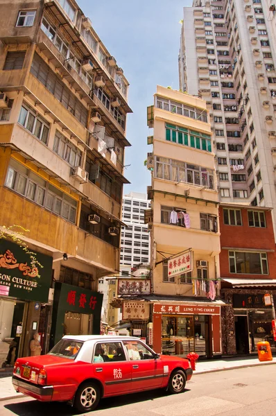 Hong kong şehir sokak görünümü — Stok fotoğraf