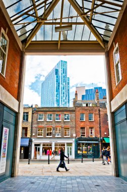 london shoreditch bölgesinde kentsel kontrast