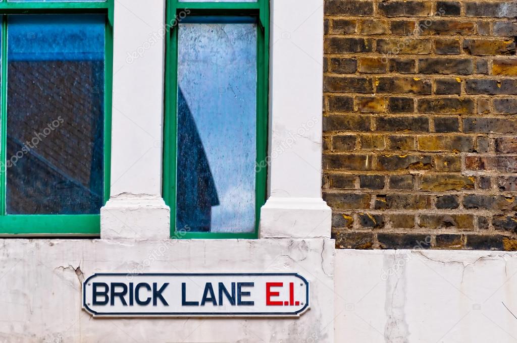 Brick Lane street sign in London - UK