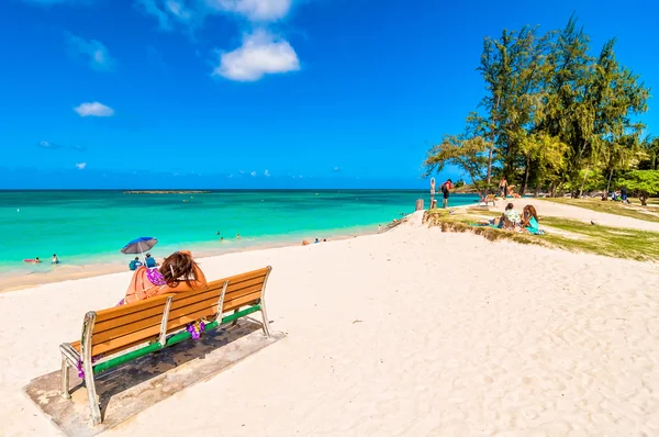 Παραλία kailua τροπικό παράδεισο της oahu, Χαβάη — Φωτογραφία Αρχείου