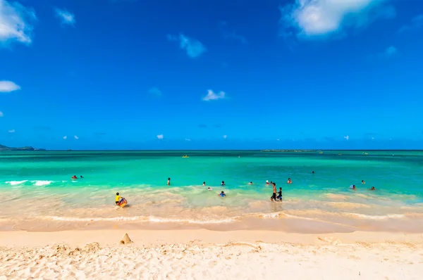 Tropický ráj pláž kailua oahu, hawaii — Stock fotografie