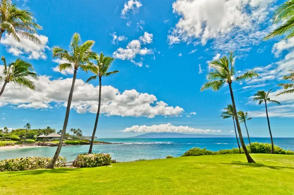 Kaanapali beach, berömda turistmål i maui, hawaii Stockbild