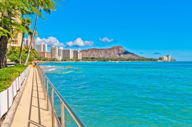 Waikiki kıyı otel ve diamond head Honolulu, hawaii