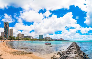 Waikiki kıyı otel ve diamond head Honolulu, hawaii