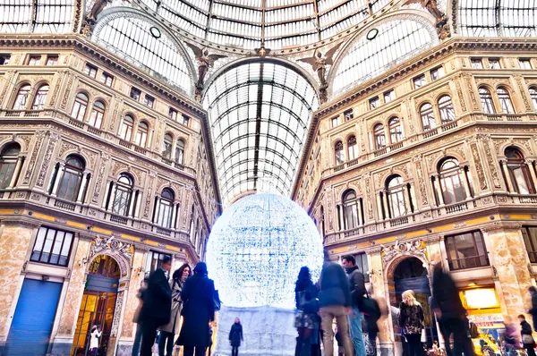 Galería comercial pública Galleria Umberto I en Nápoles, Italia — Foto de Stock