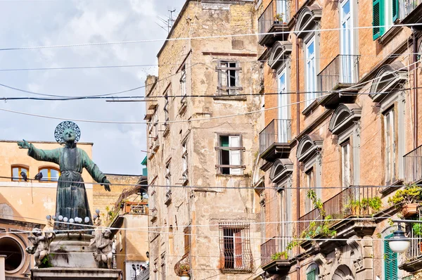 San Gaetano statue in Spaccanapoli, Naples - Italy — Stock Photo, Image