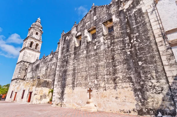 Tér és a székesegyház, Campeche, Mexikó — Stock Fotó