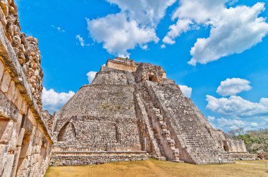 Antik Maya piramit uxmal, yucatan, Meksika