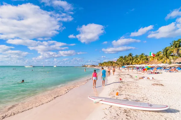 Isla Mujeres, Mexikó híres Playa del Norte beach — Stock Fotó