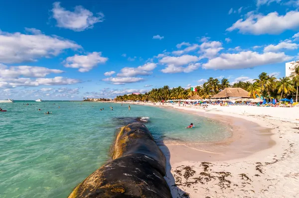 Διάσημη παραλία Playa del Norte της Isla Mujeres, Μεξικό — Φωτογραφία Αρχείου