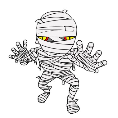 Cadılar Bayramı mumya çizgi