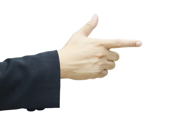 Business man's hand pointing — Stock Photo, Image
