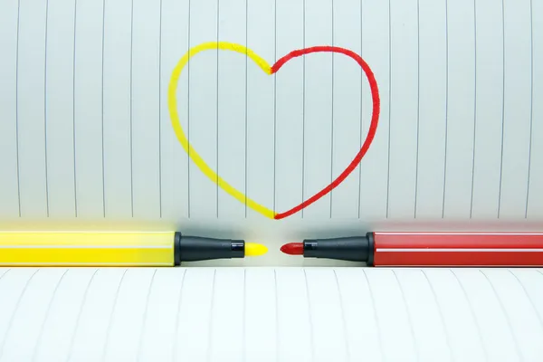 Color Pen of love — Stock Photo, Image