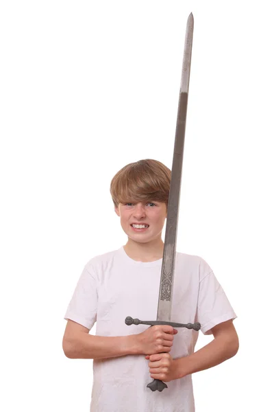 Boy with sword — Stock Photo, Image