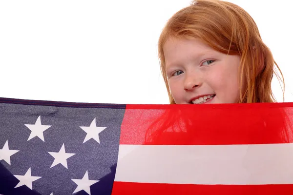 Patriotic girl — Stock Photo, Image