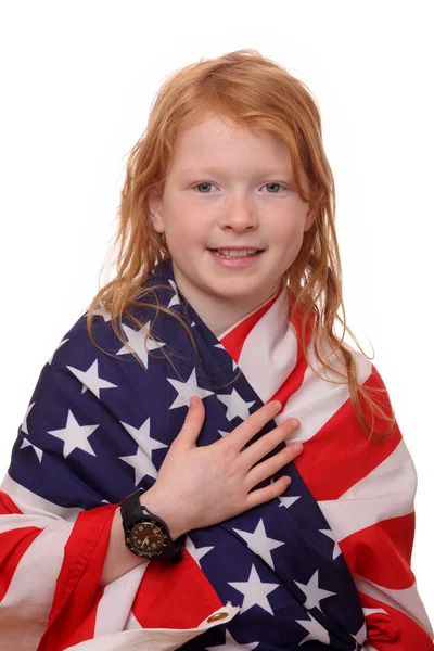 Patriotisches Mädchen — Stockfoto