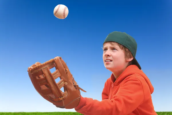 Бейсбол хлопчик — стокове фото