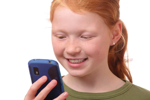 Menina com smartphone — Fotografia de Stock