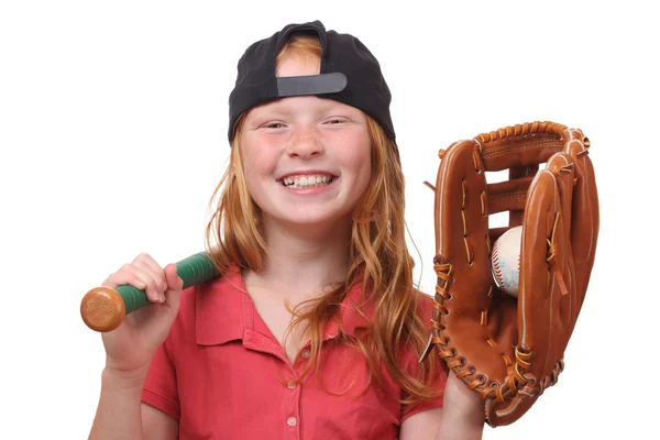 Baseball ragazza — Foto Stock