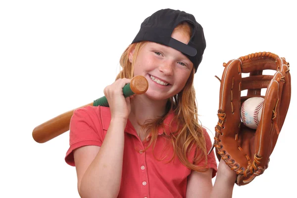 Baseball-Mädchen — Stockfoto