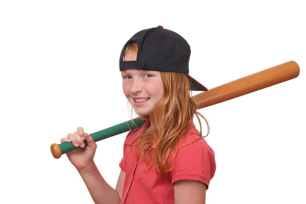Бейсбол дівчина — стокове фото