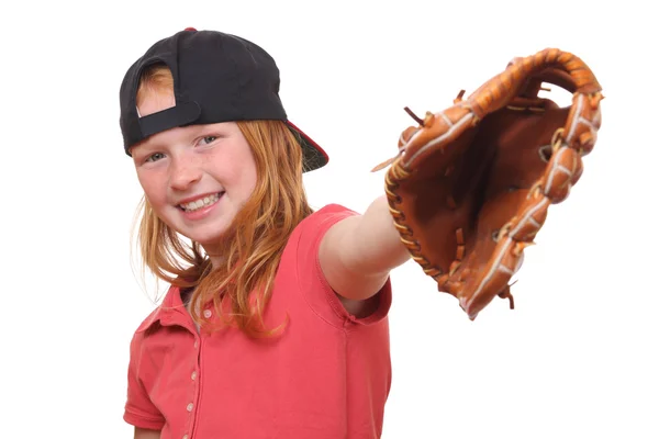 Baseball-Mädchen — Stockfoto