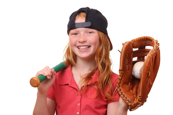 Menina de beisebol Imagens De Bancos De Imagens Sem Royalties