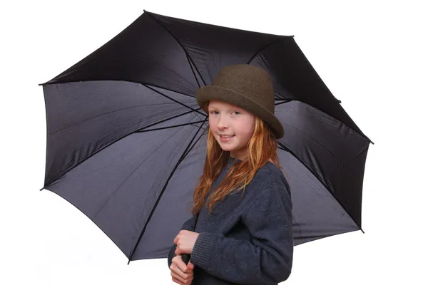 Menina com guarda-chuva — Fotografia de Stock