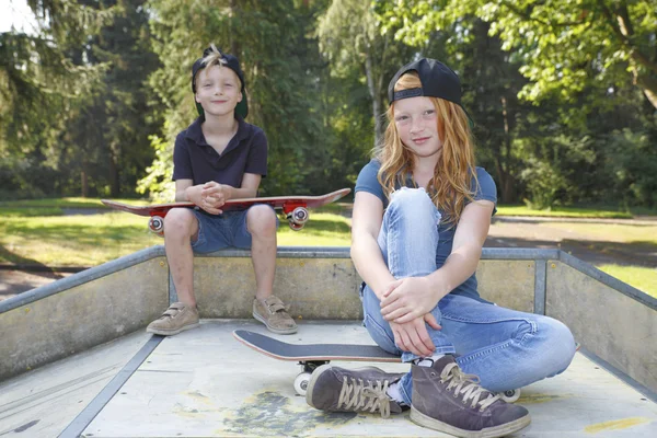 Skateboard kids — Stock Photo, Image