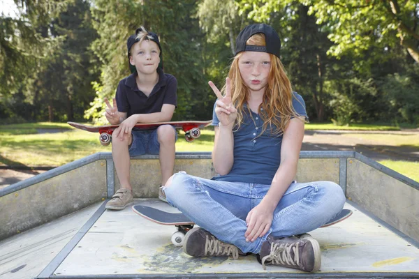 Skateboard kids — Stock Photo, Image