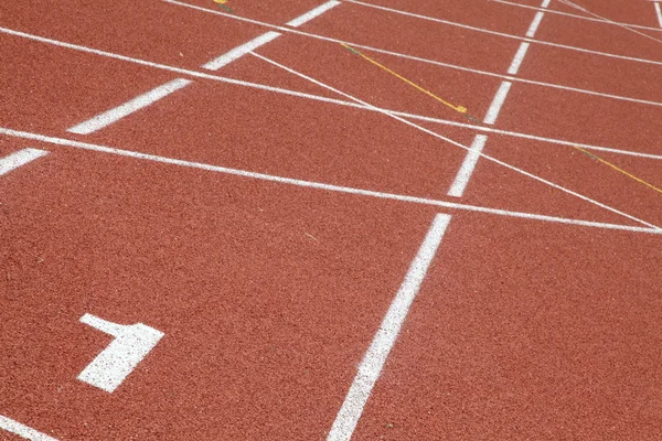 Línea de salida del estadio — Foto de Stock