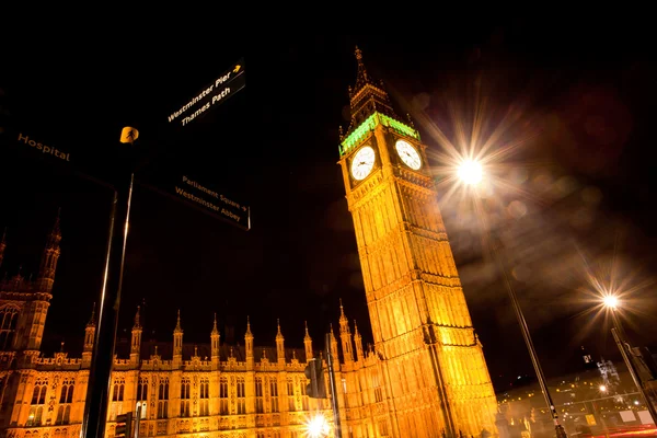 Big Ben bei Nacht — Stockfoto