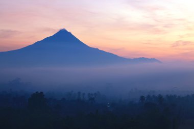 Mount Merapi Volcano Indonesia clipart
