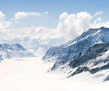 büyük aletsch Buzulu jungfrau İsviçre Alpleri
