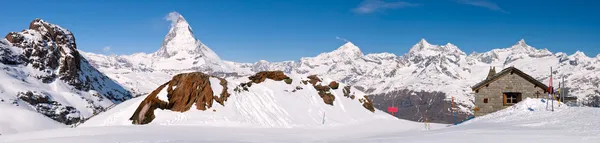 Matterhorn vrchol panorama krajiny — Stock fotografie