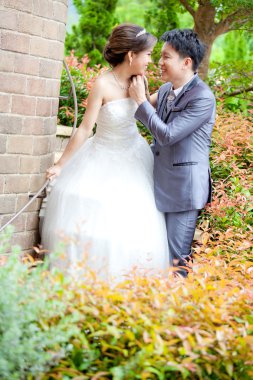 mutlu romantik yeni evli çiftler