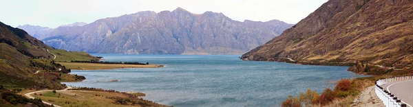 Panorama lake hawea Nový Zéland — Stock fotografie