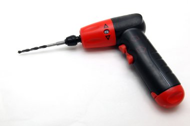 battery Drill screwdriver on white background clipart