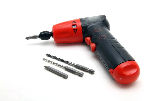 Set of battery wireless drill and screwdriver — Stock Photo, Image