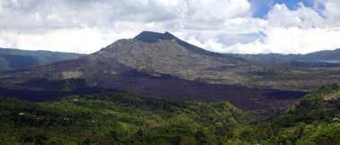 Panorama Batur volcano Indonesia clipart