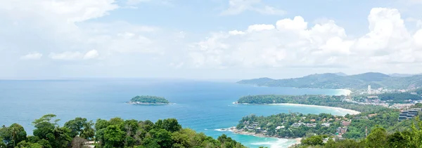Tropikal Beach Panorama havadan görünümü — Stok fotoğraf
