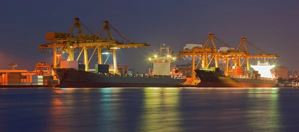 Panorama of Cargo freight ship — Stock Photo, Image