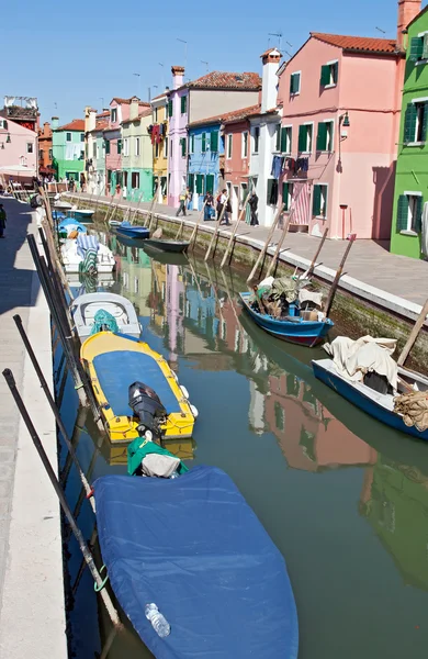 Belangrijkste kanaal in burano Venetië Italië — Stockfoto