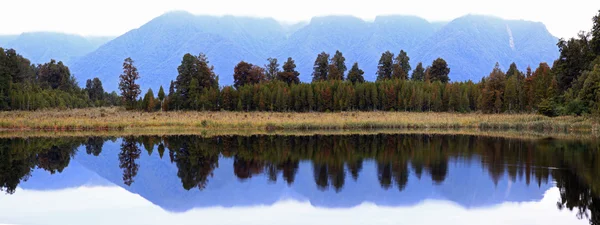 Panorama Lago Matheson Nuova Zelanda — Foto Stock